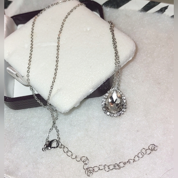 Teardrop CZ Pendant - Picture 5 of 12